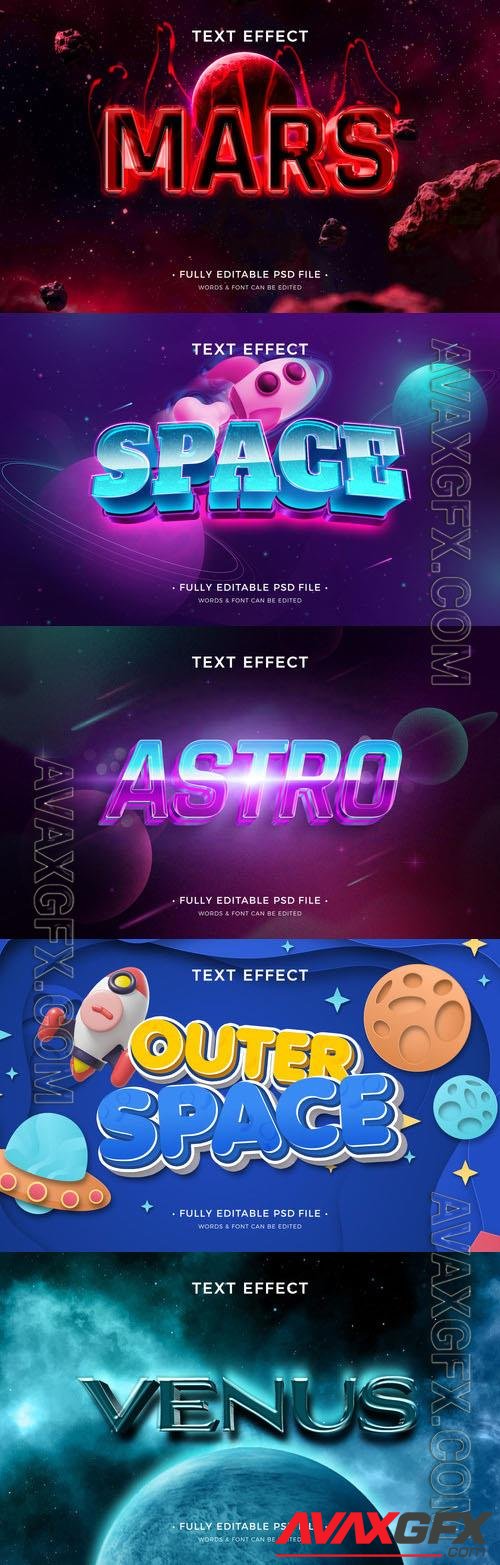 Psd style text effect editable set vol 267 [PSD]