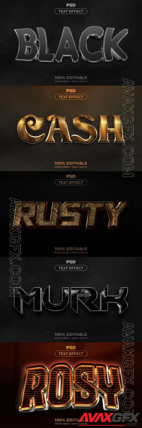 Psd style text effect editable set vol 266 [PSD]