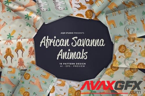 African Savanna Animals - Seamless Pattern [EPS]