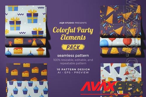 Colorful Party - Seamless Pattern [PNG]