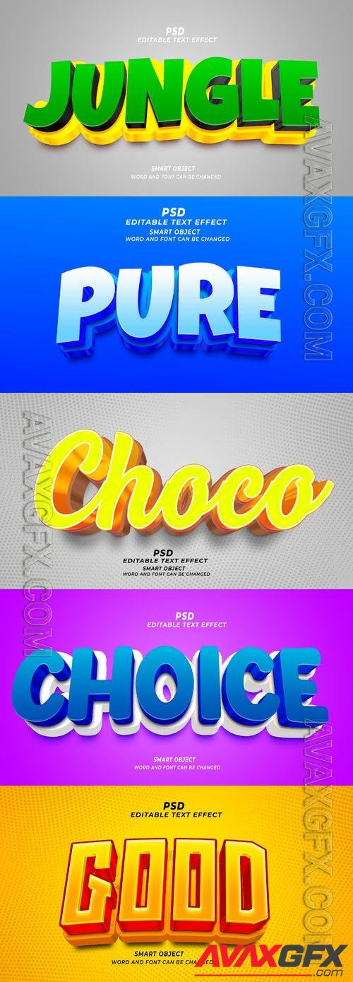 Psd style text effect editable set vol 272 [PSD]