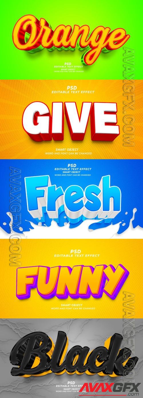 Psd style text effect editable set vol 271 [PSD]