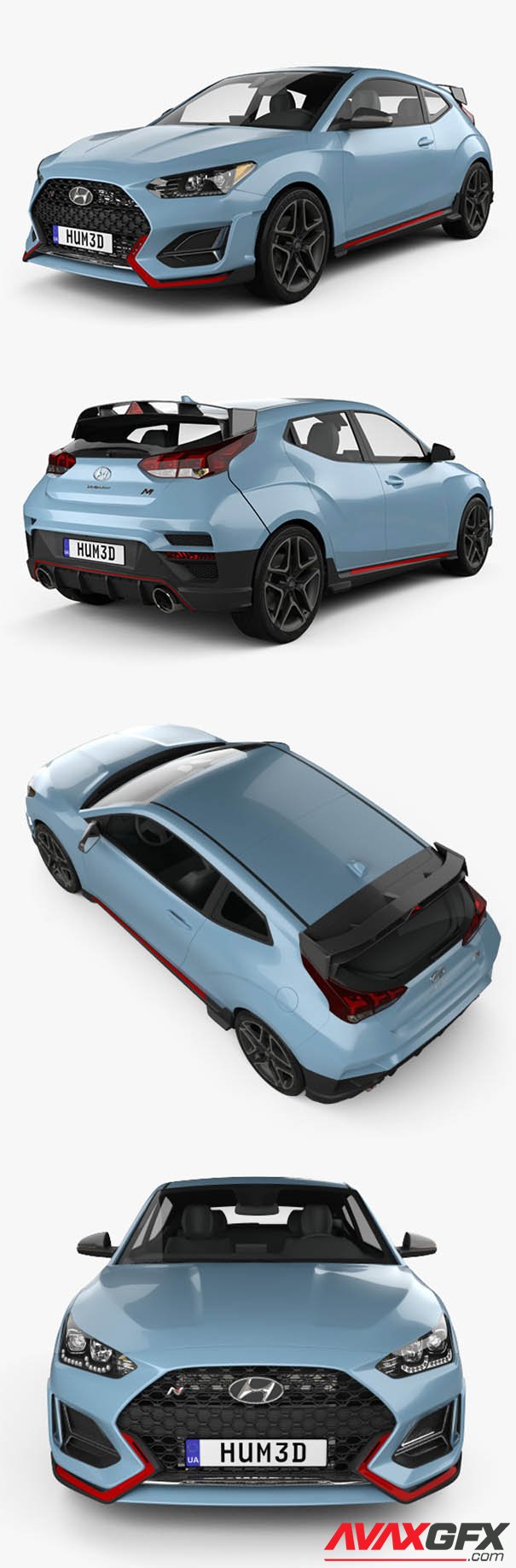 Hyundai Veloster N 2018 3D Model