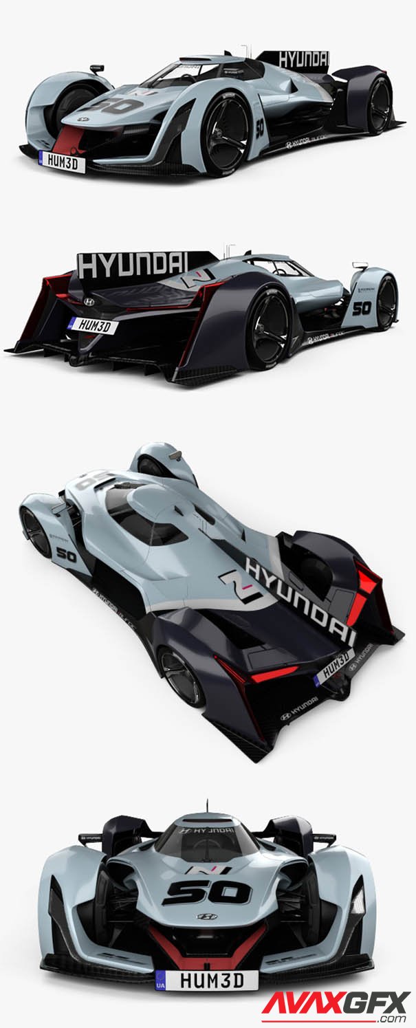 Hyundai N 2022 Vision Gran Turismo 3D Model