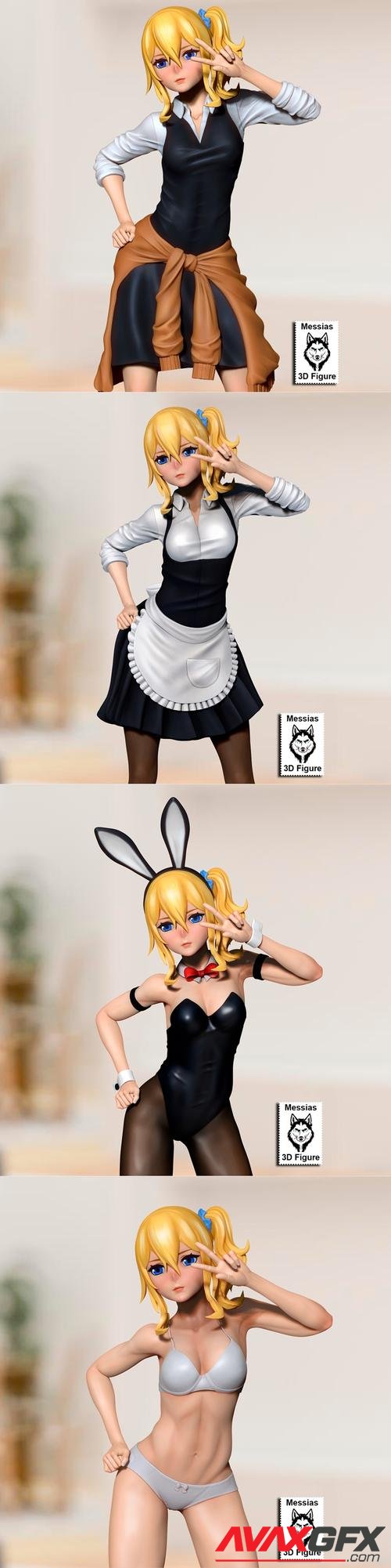 Messias 3D Figure - Hayasaka Ai - All Versions 3D Print