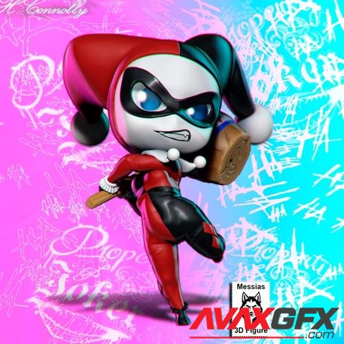 Messias 3D Figure - Harley Quinn Chibi 3D Print