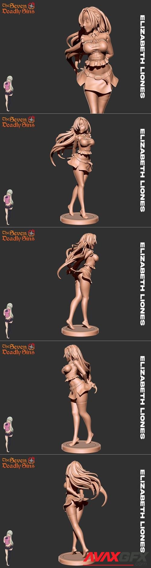 Elizabeth Liones - Seven Deadly Sins 3D Print