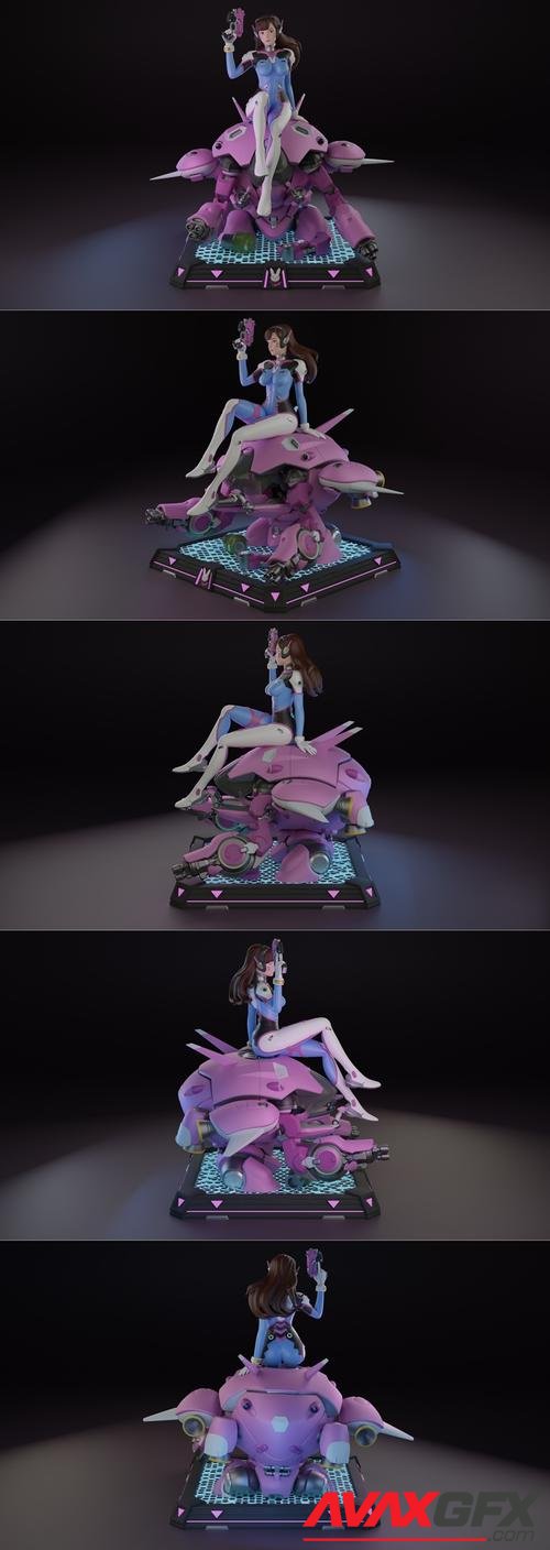 Uroboros3d - Overwatch - DVa 3D Print