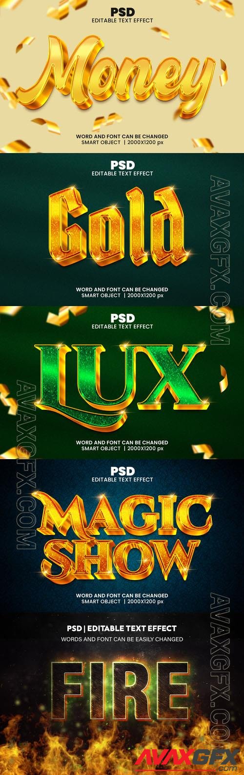 Psd style text effect editable set vol 281 [PSD]