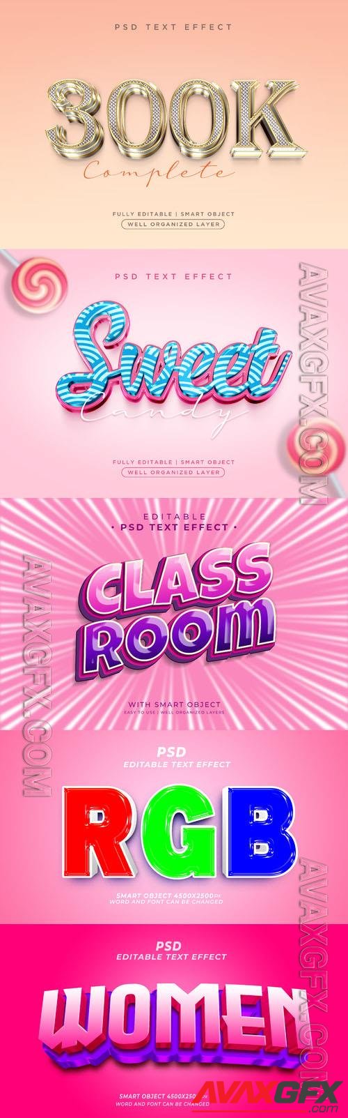 Psd style text effect editable set vol 280 [PSD]