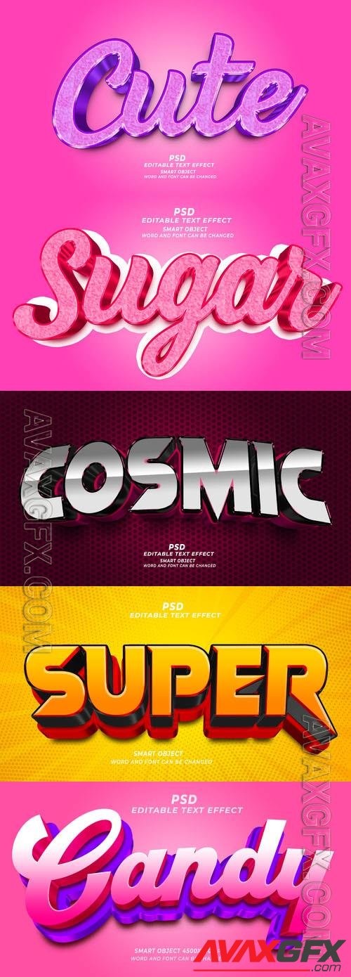 Psd style text effect editable set vol 278 [PSD]