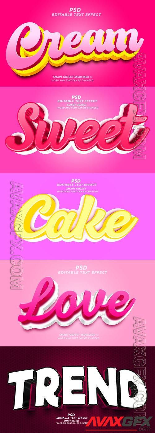 Psd style text effect editable set vol 277 [PSD]