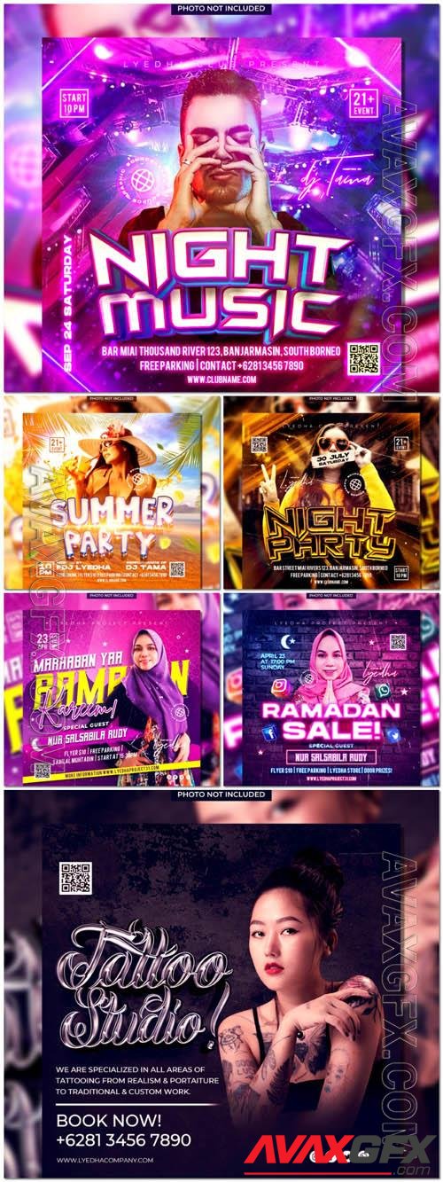 Flyer social media post, psd banner set vol 93 [PSD]