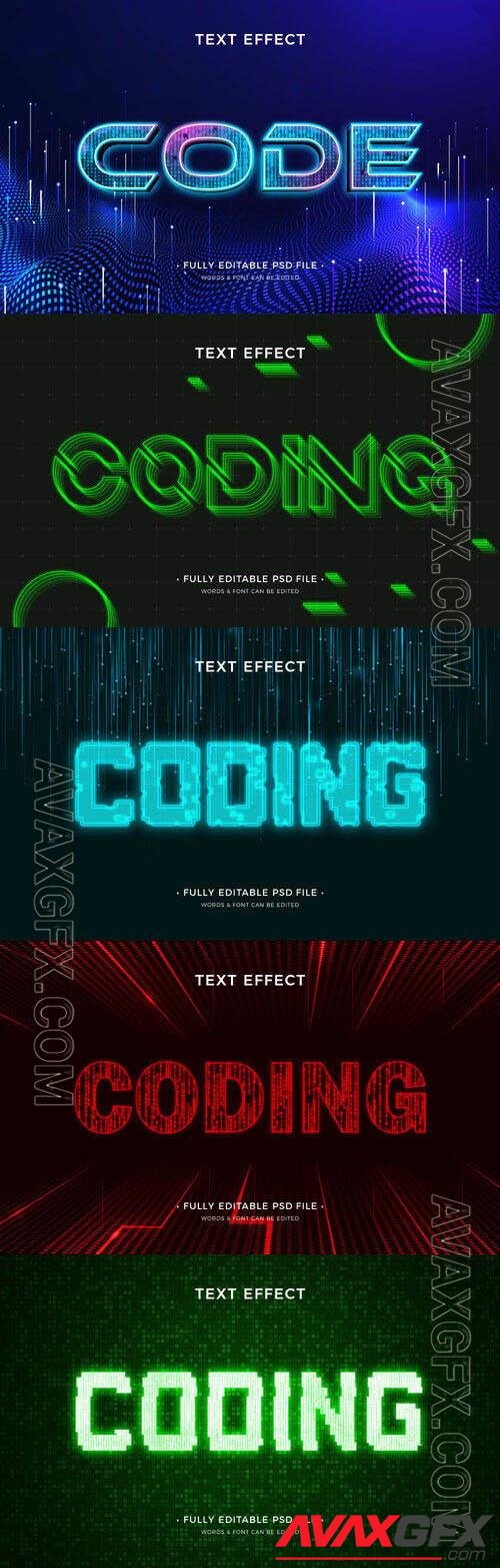 PSD electronic code text effect [PSD]