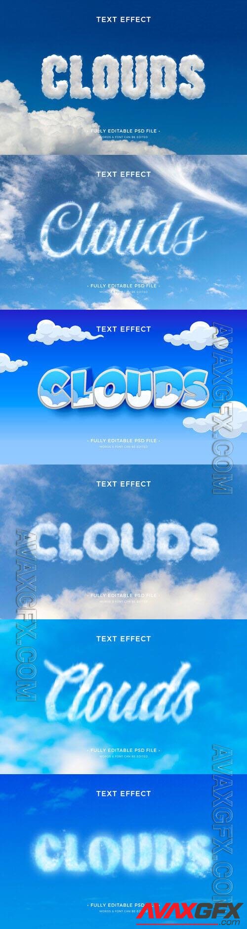 PSD clouds text effect [PSD]