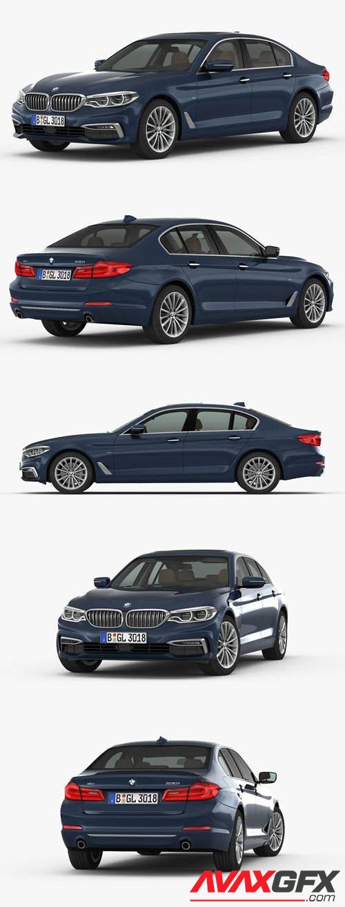 BMW 5-Series Luxury Line 2017 3D Model