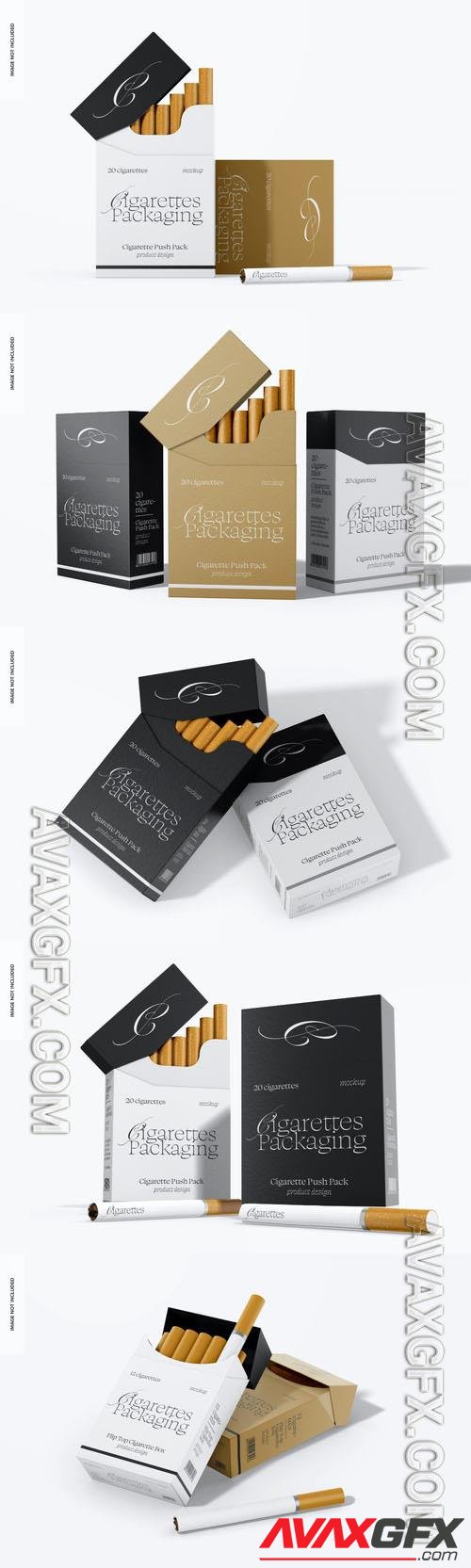Cigarette push pack psd template mockup [PSD]