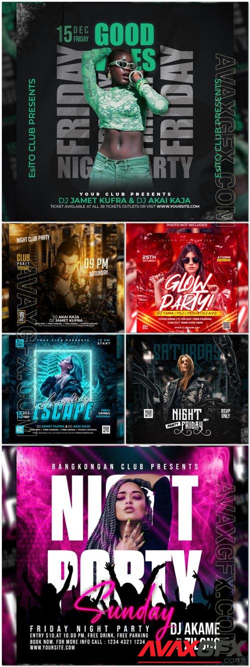 Flyer social media post, psd banner set vol 123 [PSD]