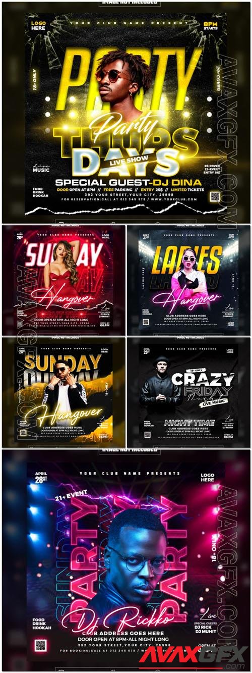 Flyer social media post, psd banner set vol 121 [PSD]