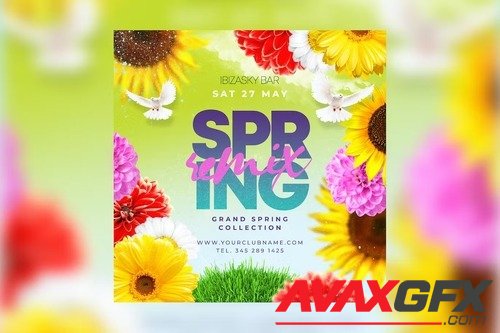 Spring Party Flyer [PSD]