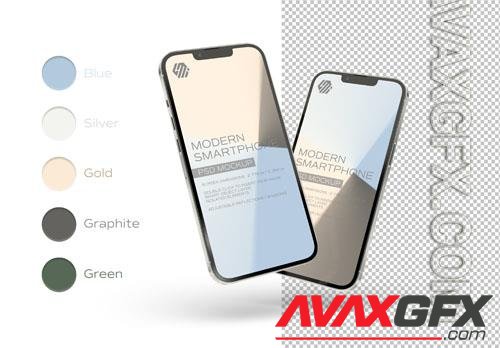 PSD mobile phone isolated on white mockup [PSD]