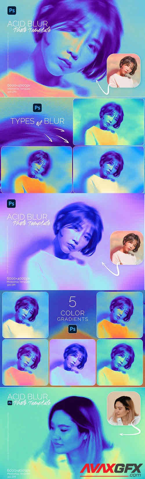 Acid Blur Photo Template - 13413562