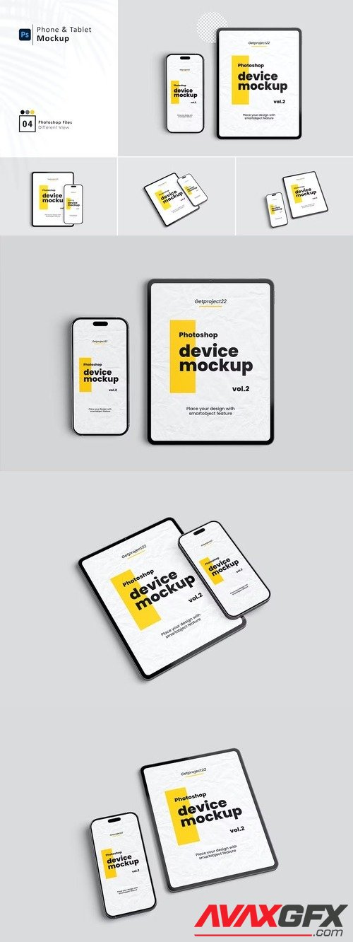 Phone & Tablet - Multi Device Mockup [PSD]