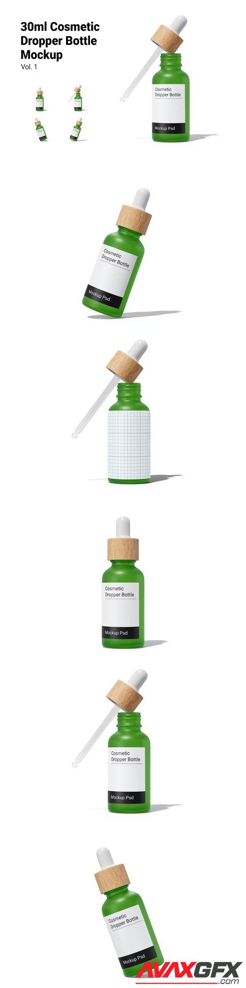 Cosmetic Dropper Bottle Mockup Vol.1 [PSD]