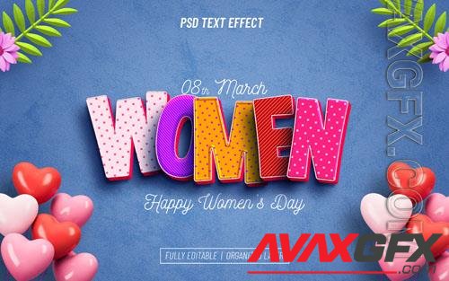 Womens day premium text effect psd design   [PSD]