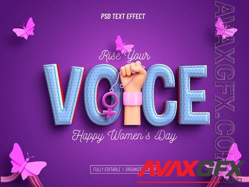 Voice, womens day psd text effect design   [PSD]