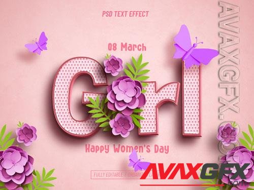 Girls, womens day text effect psd design
  [PSD]