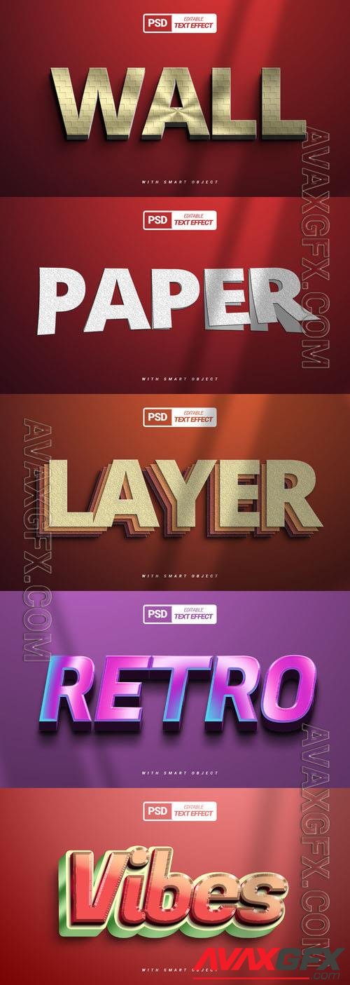 Psd style text effect editable design  collection vol 292 [PSD]