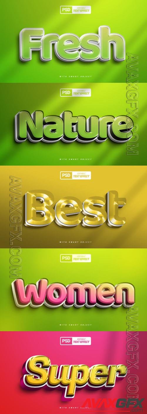 Psd style text effect editable design  collection vol 291 [PSD]