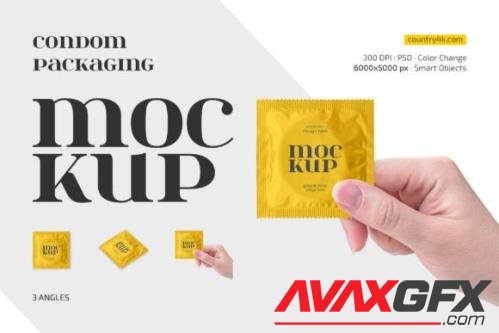 Condom Packaging Mockup Set - 13418058