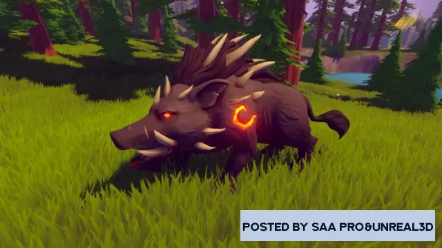 Unreal Engine Characters Stylized Boar Boss - RPG Forest Animal (UE) v4.27