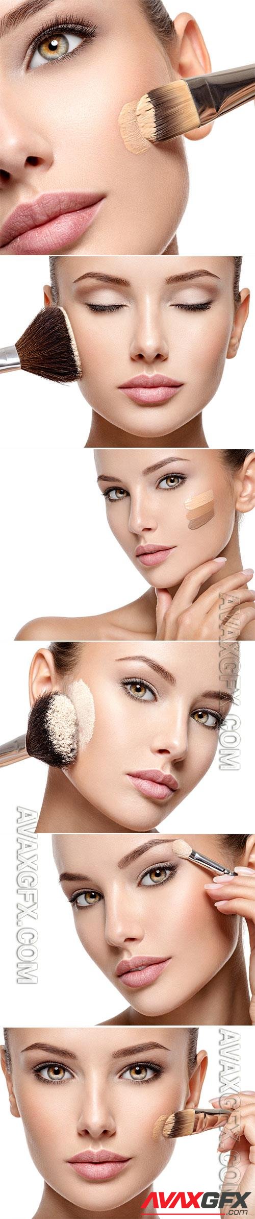 Makeup and beautiful female face [JPG]