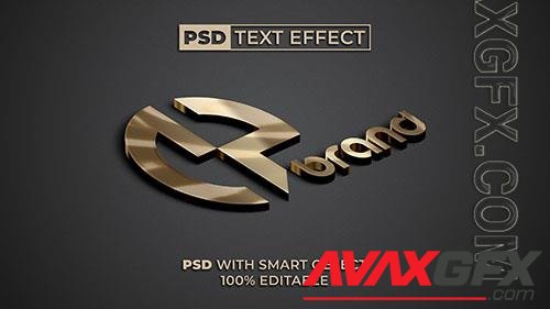 Logo gold text effect mockup psd [PSD]