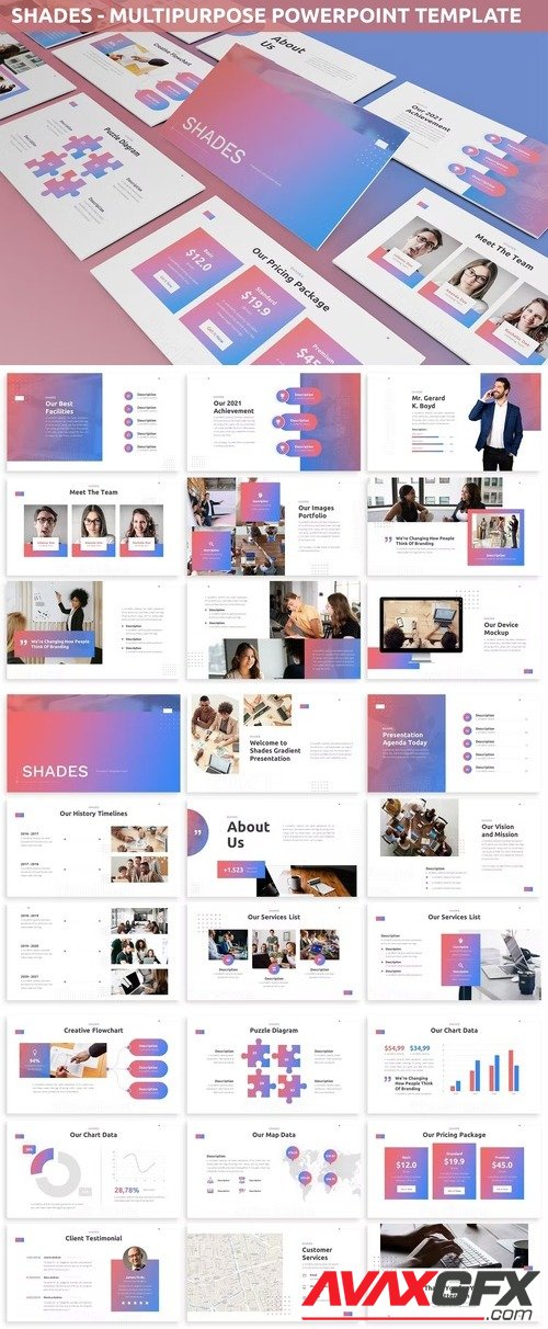 Shades - Multipurpose Powerpoint Template [PPTX]