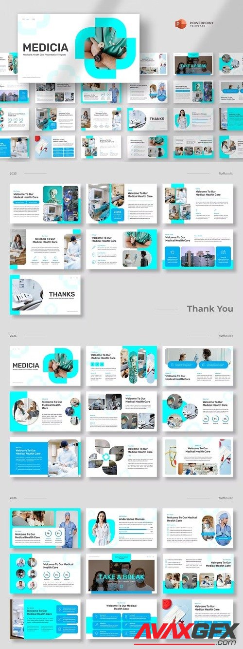 Medicia - Medical Healtcare Powerpoint Template [PPTX]