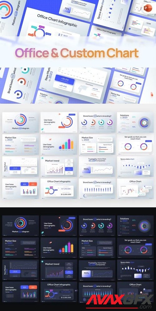 Office & Custom Charts PowerPoint Template [PPTX]