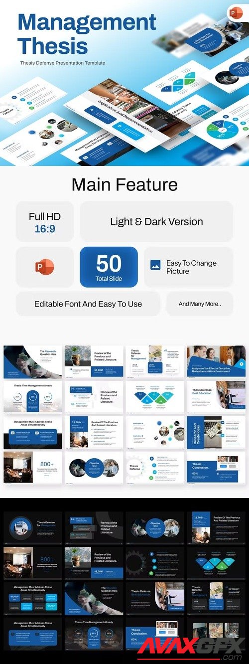 Management Thesis PowerPoint Template [PPTX]