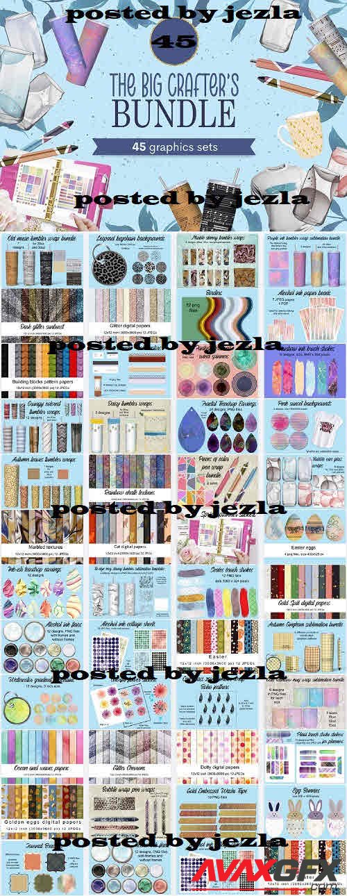 Big Crafter's Bundle - 45 Premium Graphics