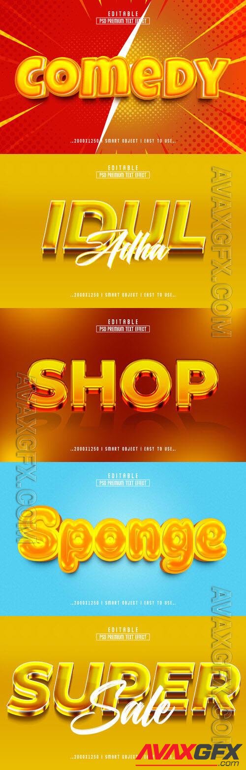 Psd style text effect editable set vol 316 [PSD]