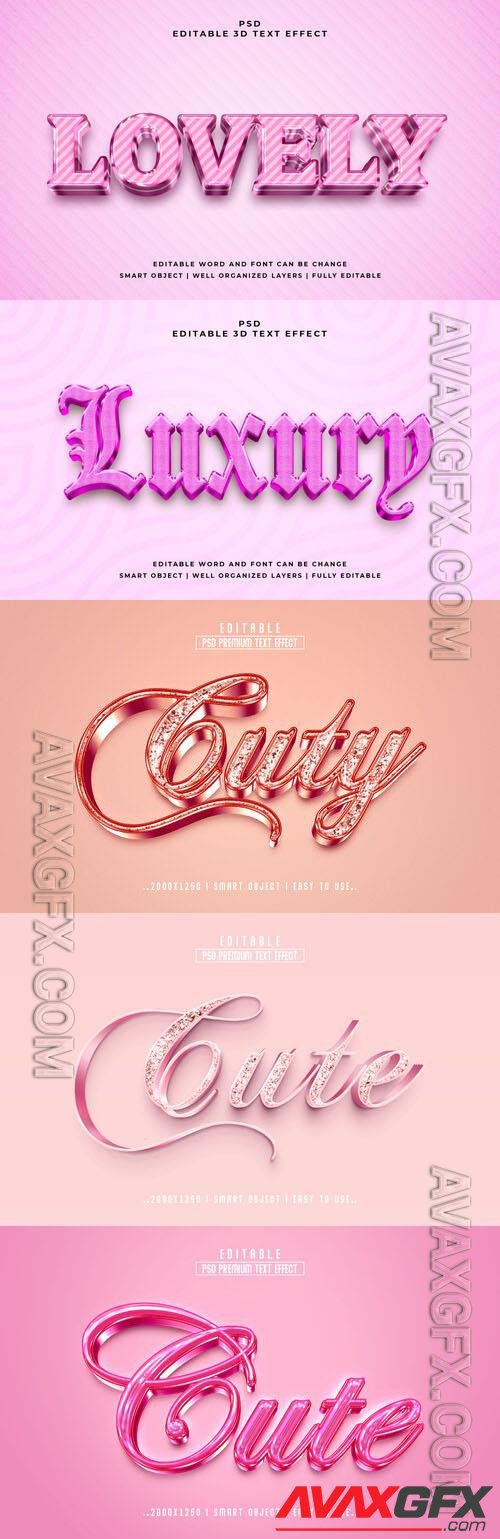 Psd style text effect editable set vol 315 [PSD]