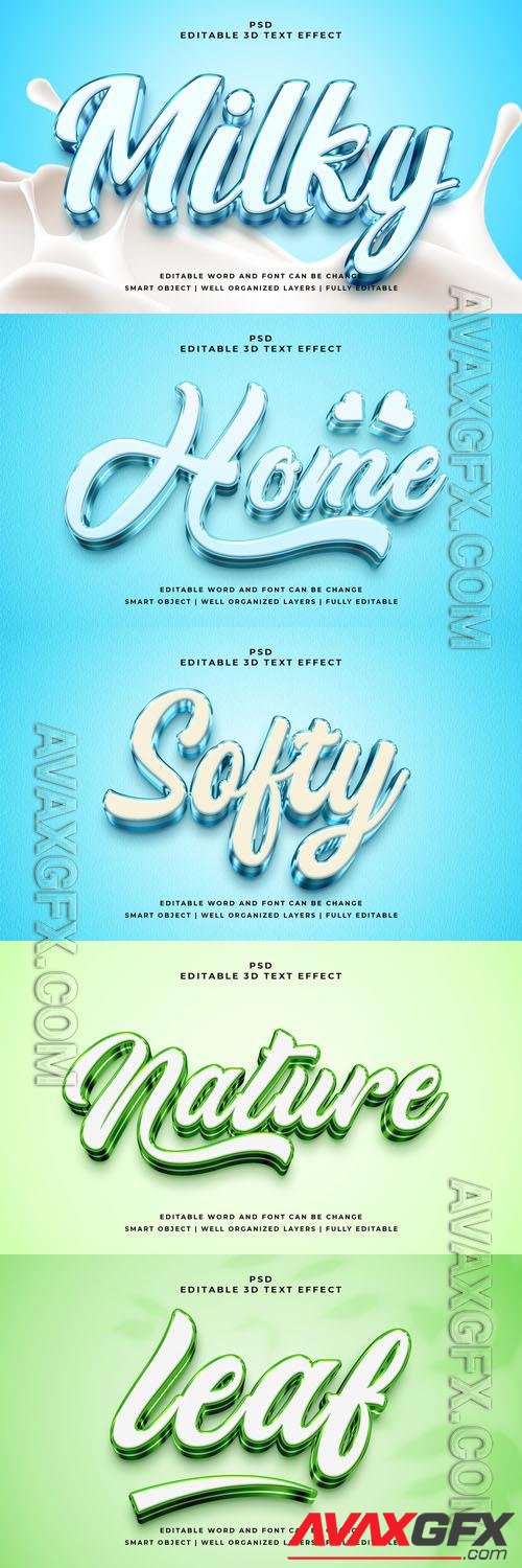 Psd style text effect editable set vol 304 [PSD]