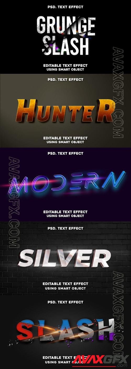 Psd style text effect editable design  set vol 329 [PSD]