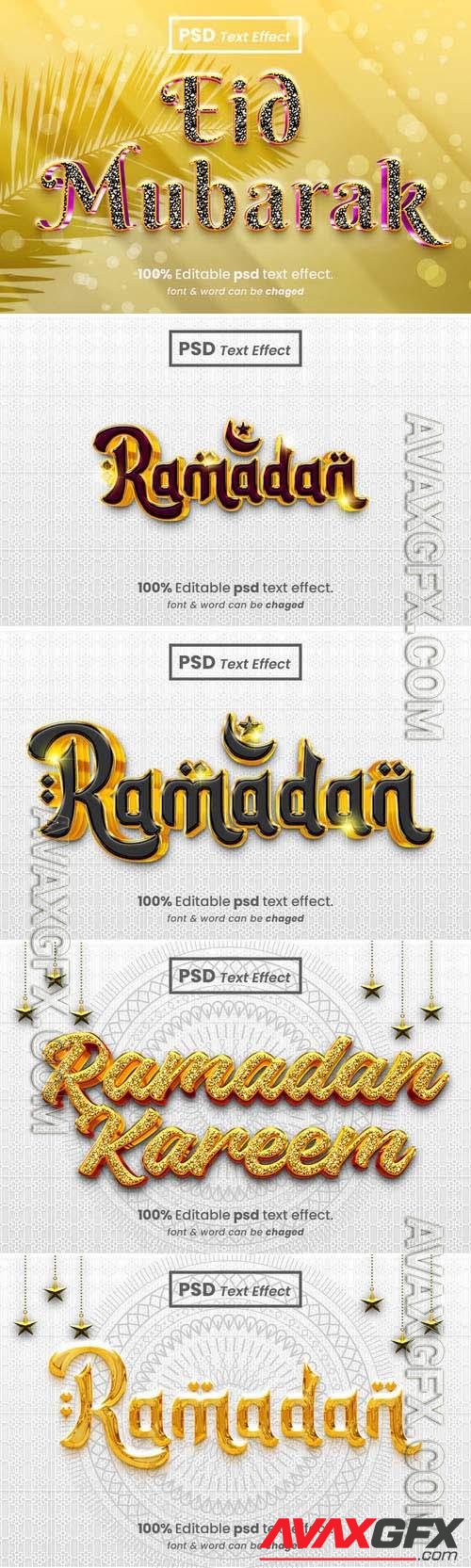 Psd style text effect editable design  set vol 328 [PSD]