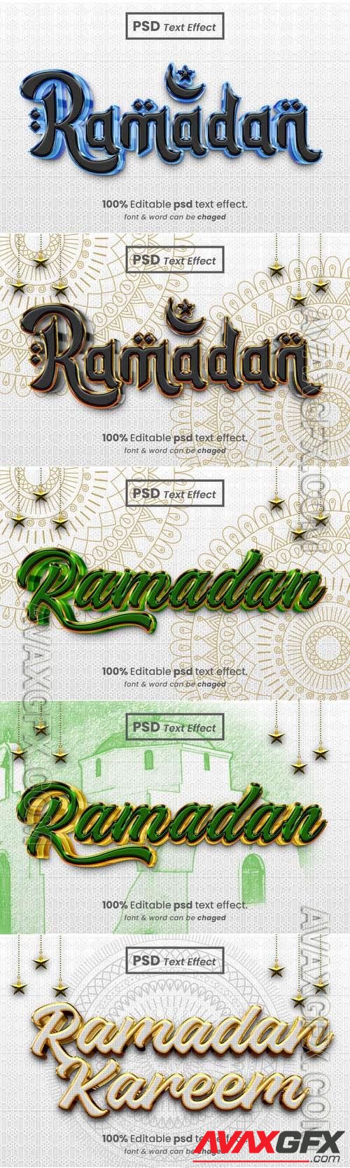 Psd style text effect editable design  set vol 320 [PSD]