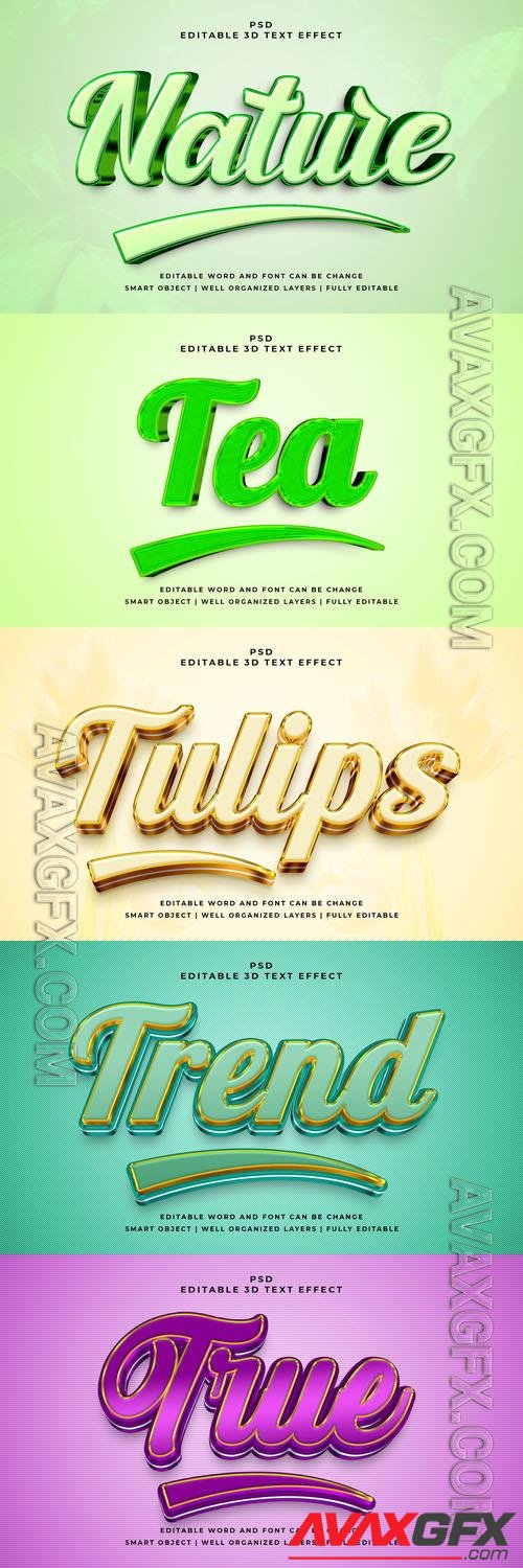 Psd style text effect editable design  set vol 318 [PSD]