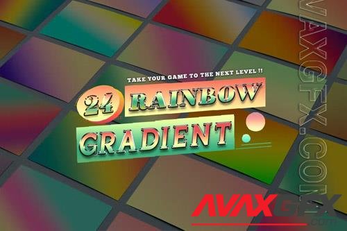 24 Rainbow Gradients Photoshop [GRD]